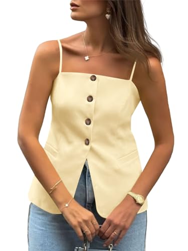 Cicy Bell Womens Summer Spaghetti Strap Vest Tops Dressy